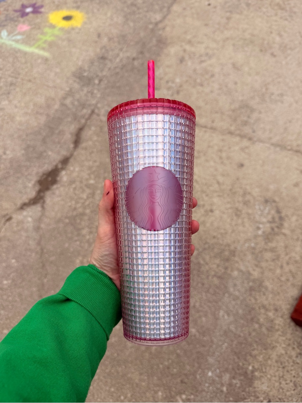 Starbucks Pink Iridescent Studded Tumbler with Pink Straw